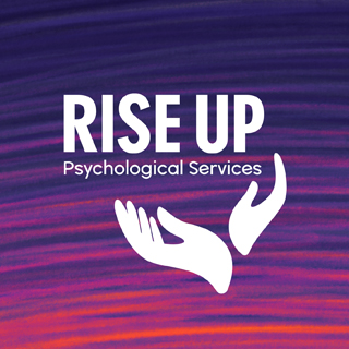 Rise Up Logo with hands and coloured background